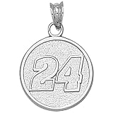 LogoArt Jeff Gordon Sterling Silver Round Logo Pendant