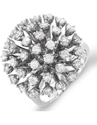 2.00 Carat (ctw) 14k White Gold Round Diamond Ladies Cocktail Ring 2 CT