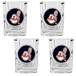 Cleveland Indians 4pc Square Shot Glass Set MLB Baseball