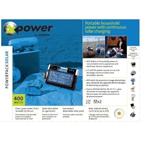Xantrex Technologies 852-2071 Xpower AC/DC Powerpack Solar With 400 Watt Inverter, Two AC Outlets, USB Port, And Digital Display
