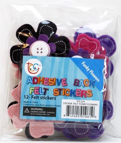 Funky Flowers Felt Stickers