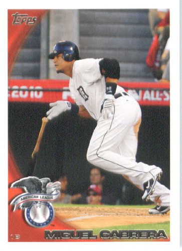 2010 Topps Update Baseball Card #US-250 Miguel Cabrera - Detroit Tigers ( All Star Game ) MLB Trading Card in Screwdown Case
