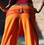 Unisex Indian Wrap Pants - Orange