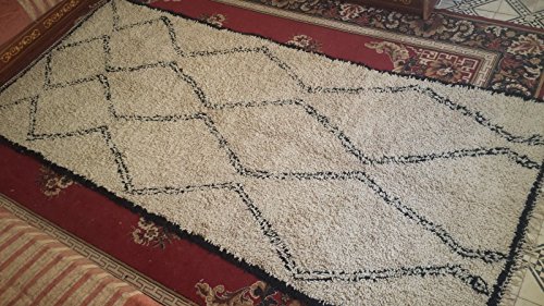 Beni Ourain Rug - red, cream,  grey