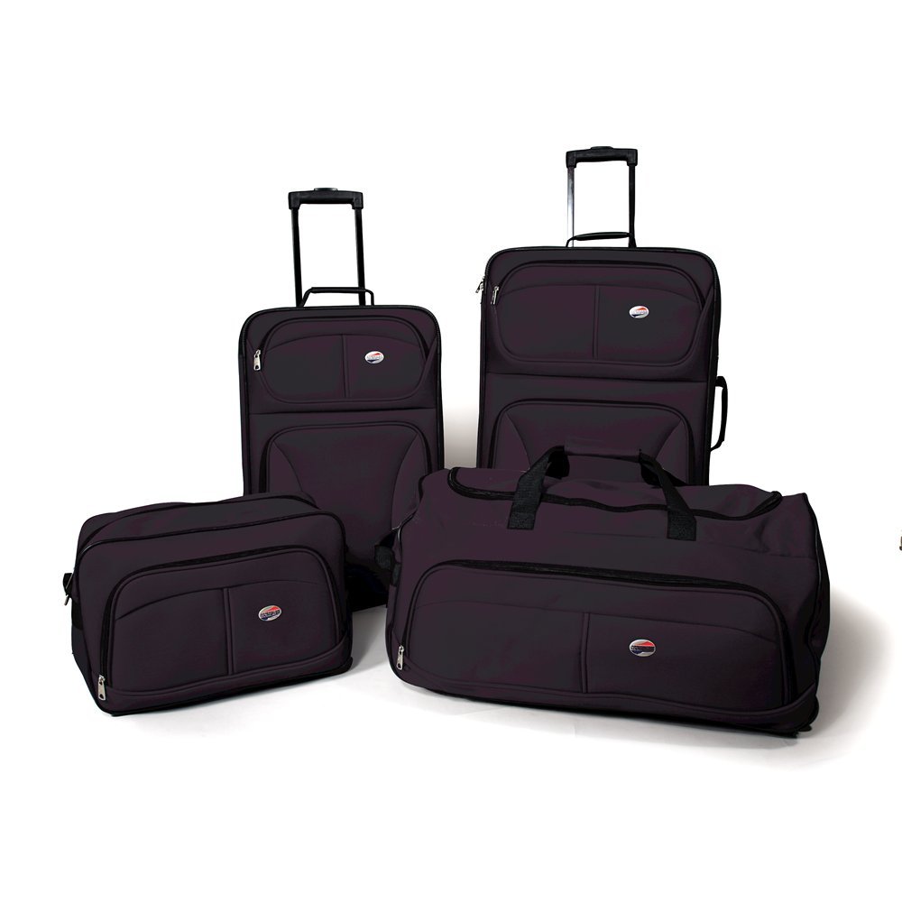 American Tourister Fieldbrook 4 Piece Luggage Set, Black, One size $56.95