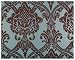 Heimwerken : livingwalls 554925 Vliestapete Flock Trend Neo Barock himmelblau braun