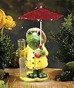Frog Rain Gauge with Solar Umbrella