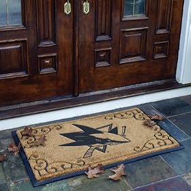 39 NHL San Jose Sharks Hockey Logo Doormat by 