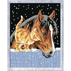 Ravensburger 28163 - Fohlen mit K�tzchen - Malen nach Zahlen Glitzer, 24x18 cm