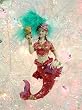 December Diamonds Red Diva Peacock Mermaid Christmas Ornament #0606119