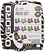 OxGord 17pc Set Zebra Animal Print Auto Seat Covers Set - Front Low Back Buckets - Rear Split Bench - Charcoal Gray & Black
