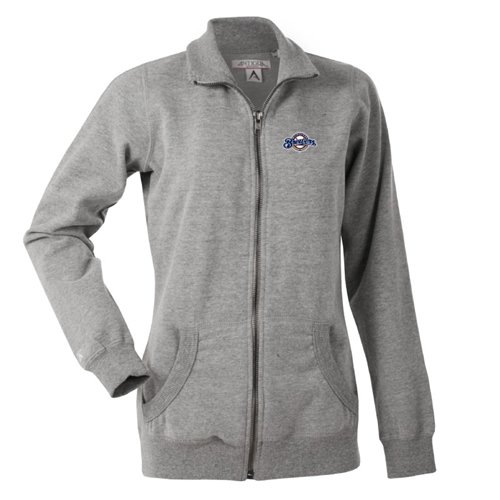 Milwaukee Brewers Women's Revolution Track Jacket by Antigua - Heather Medium