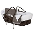 Tiddliwinks Brown Dot Moses Basket