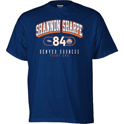 Denver Broncos Shannon Sharpe Hall of Fame Class of 2011 Stat T-Shirt Extra Large