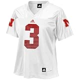 NCAA adidas Nebraska Cornhuskers #3 Women's Replica Football Jersey - White (Small)