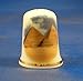 Porcelain China Collectable Thimble - Pyramids Egypt with Free Gift Box