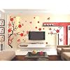 Stylish Cherry Plum Blossom Flowers & Butterflies Wall Stickers Home/Room Decors Mural Art Decals Adhesive Decorative