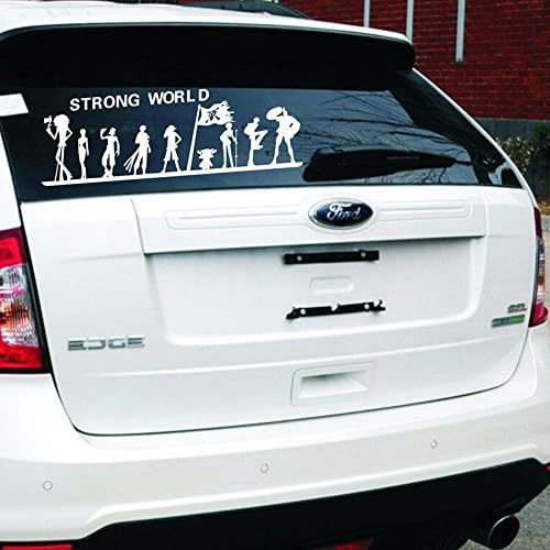 One Piece Strong World Pattern Decal Sticker for Car Motorcycle Window Wall Laptop (White)