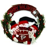 20" NFL Atlanta Falcons "Happy Holidays" Triple Snowmen Family Christmas Wreath