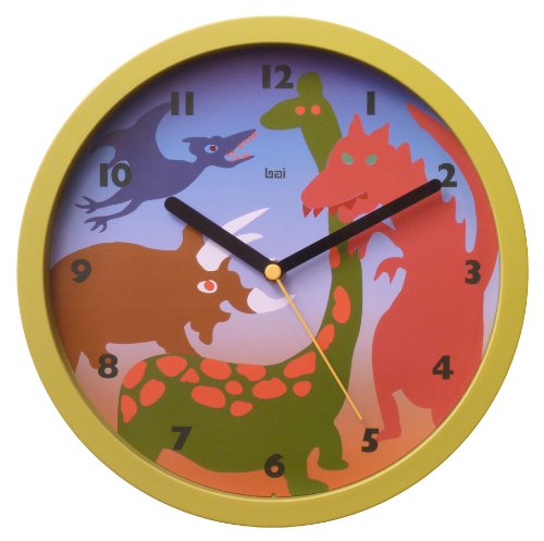 Bai Children Wall Clock, Dinosaurs