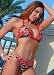 Hawaiian Print Bikini Triangle Top and Lowrise Bottom