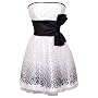 Flocked Polka Dot Strapless Net Holiday Party Gown Cocktail Prom Dress
