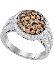 2.15CT-DIA BROWN DIAMOND FLOWER RING