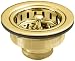 Polished Brass Kitchen Sink Basket Strainer Stopper New
