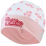 New Era Philadelphia Phillies Newborn Girls White-Pink Reversible Knit Beanie