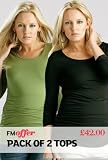 FunMum - Pack of 2 Ruched Maternity Tops