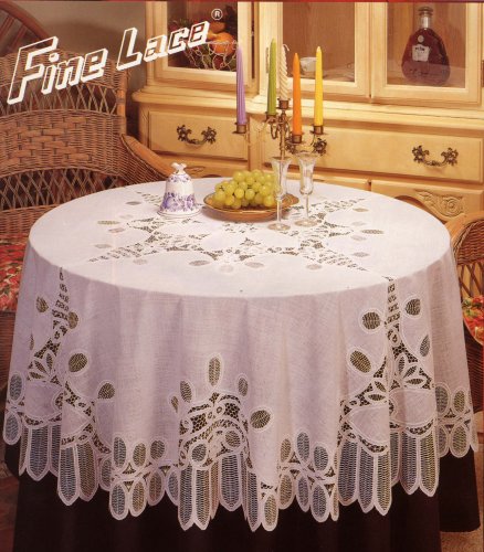 Battenberg Vinyl Lace Tablecloth 70 Round