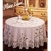 Battenberg Vinyl Lace Tablecloth 70" Round, White