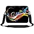 Meffort Inc&reg; 11.6 Inch Neoprene Laptop / Ultrabook / Chromebook Bag Carrying Sleeve with Hidden Handle and Adjustable Shoulder Strap (Rainbow Music Note)