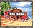 Harley-Davidson&reg; Motorcycles Tropical Throw Blanket