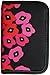 ORB Travel RFID Passport Holder Travel Wallet-WP536-Poppies-Black/Red-Zippered Credit Debit Card Travel Document Organizer Wallet Case