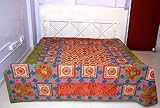 Premium King Size Bedspread bed sheet with Graceful Silk Thread Embroidery  ....