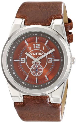 UNLISTED WATCHES Men's UL1131 City Streets Round Brown Dial Brown Strap Watch