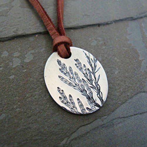 Plant life necklace handcrafted in fine silver