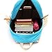 OURBAG Canvas Casual Lightweight Backpack Schoolbag Shoulder Bags Wallet for Women Girls 3PCS Set Light Blue