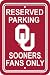 NCAA Oklahoma Sooners 12-by-18 inch Plastic Parking Sign