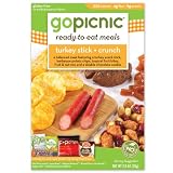 GoPicnic Ready-to-Eat Meals, Turkey Stick + Crunch, 2.8-Ounce Boxes (Pack of 6)