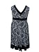 Karen Kane Black Wine & Roses Print Stretch Dress 1X