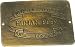 Brass Wells Fargo Human Body Casket Tag