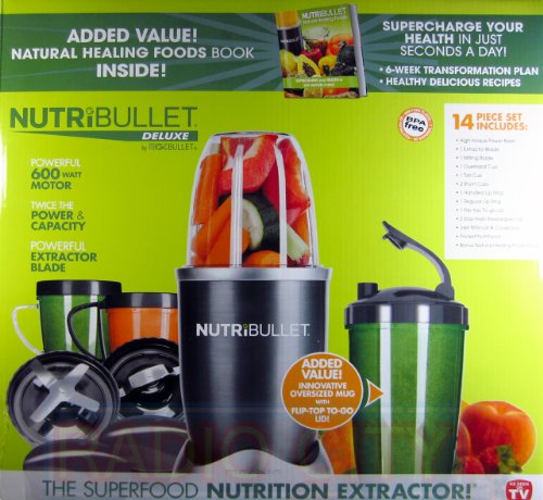 Lowest Prices! Nutribullet 14-Piece Nutrition Extractor 600 Watt Blender Juicer NBR-1401 Nutri Bulle...