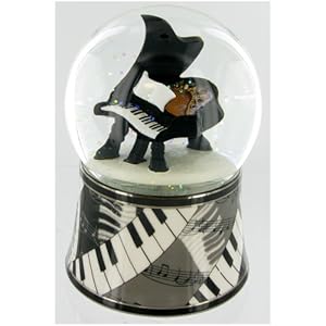 Glitter Globe - Piano Musical Snow Globe: Amazon.co.uk: Kitchen & Home