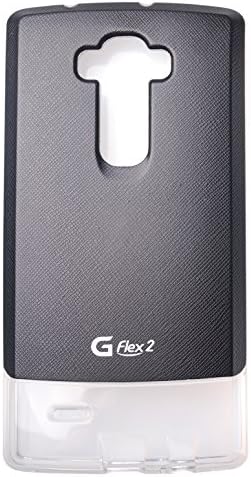 LG G Flex 2 Case,[Transparent Mix] Saffiano Leather Touch Color Jelly TPU [Perfect Fit] Curved Case [Anti Shock] For LG G flex 2 (Black Jelly)