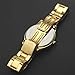 Mens Gold Watches Diamond Dial Gold Steel Analog Quartz Wrist Watch