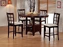 5pc Sunburst Counter Height Dining Pub Table Bar Stool Set