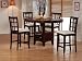 5pc Sunburst Counter Height Dining Pub Table Bar Stool Set