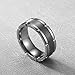 Caperci Men's 8mm Contemporary Comfort Fit Tungsten Wedding Band